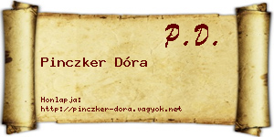 Pinczker Dóra névjegykártya
